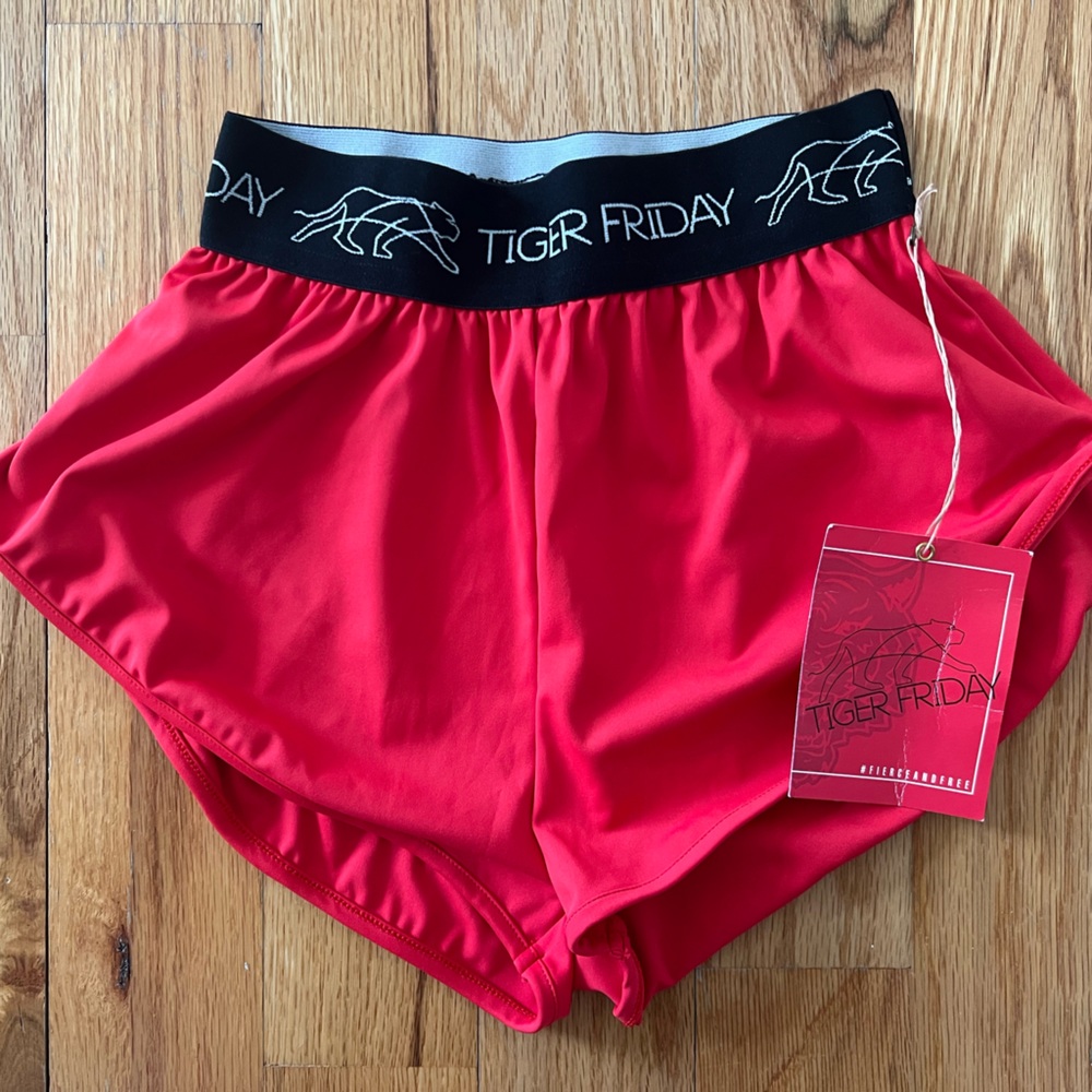 Tiger Friday Red Athletic Shorts Child XL
